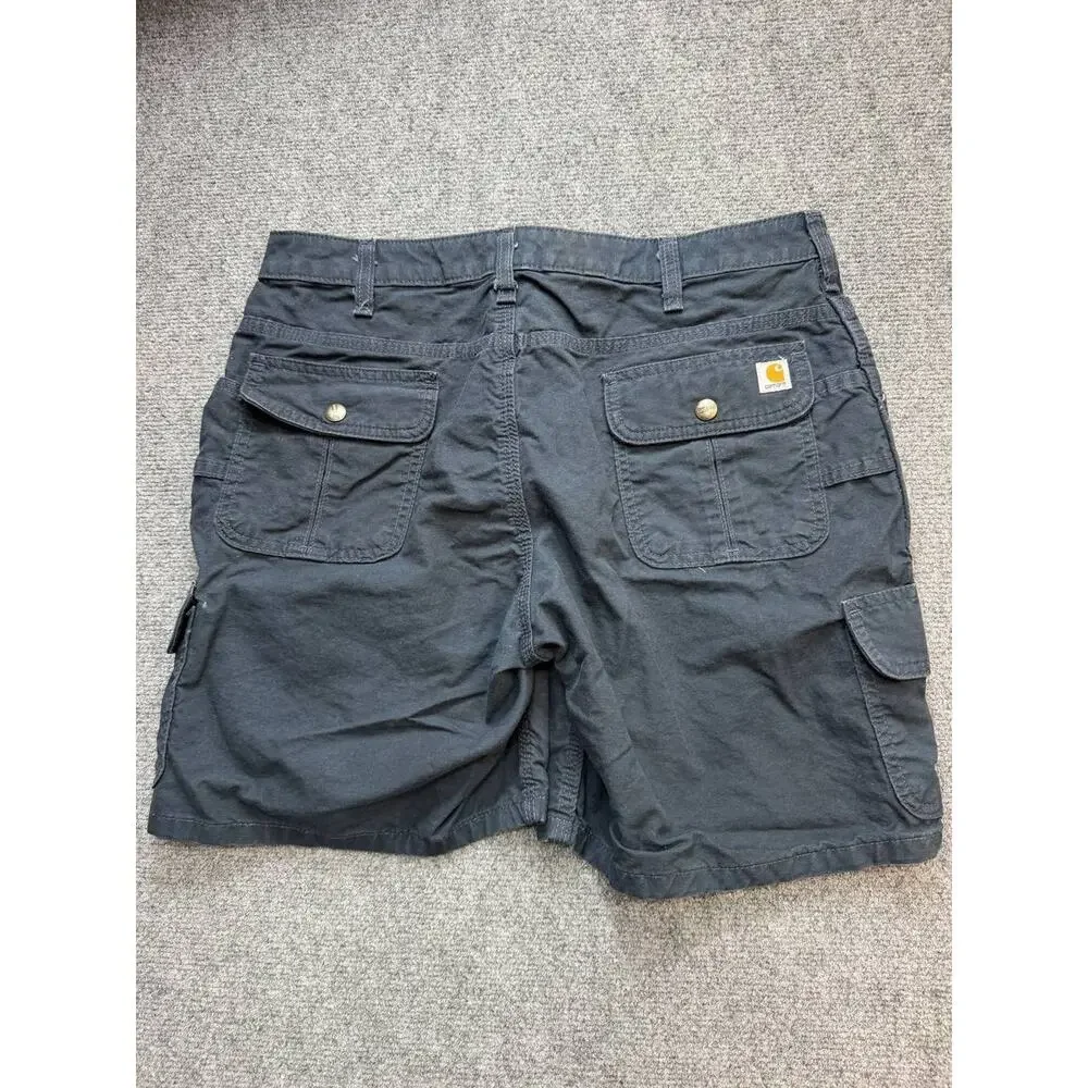 Carhartt Men's Cargo Shorts Navy Blue Size 12 Cotton Work Utility